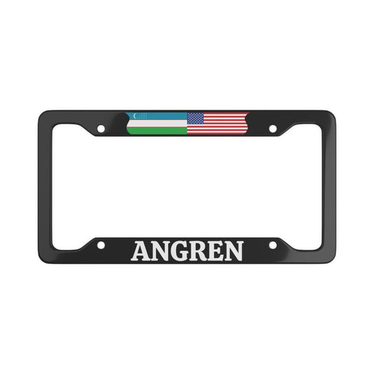 ANGREN Uzbekistan with flag License Plate Frame - Cultics