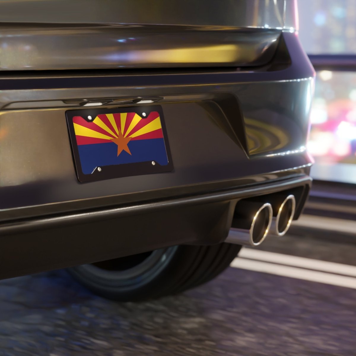 Arizona State Flag, USA Vanity Plate - Cultics