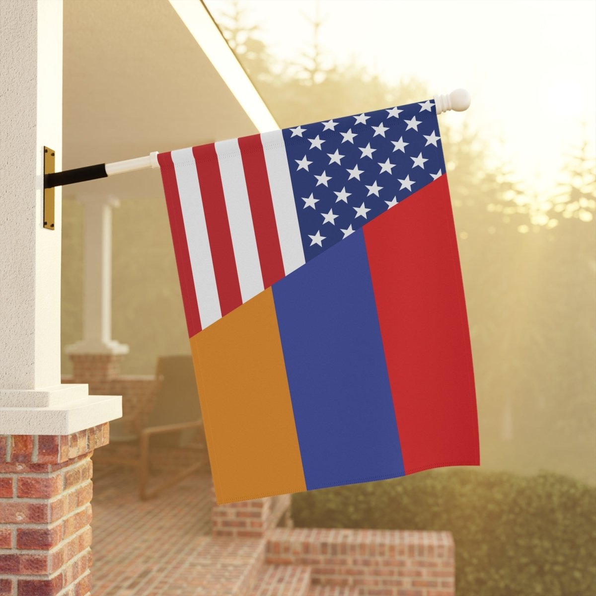 Armenian American Flag Garden & House Banner - Cultics