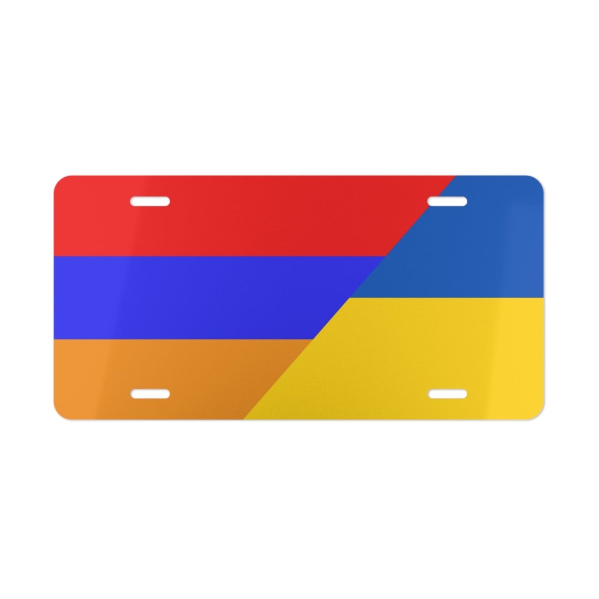 Armenian Ukrainian Flag Vanity Plate - Cultics