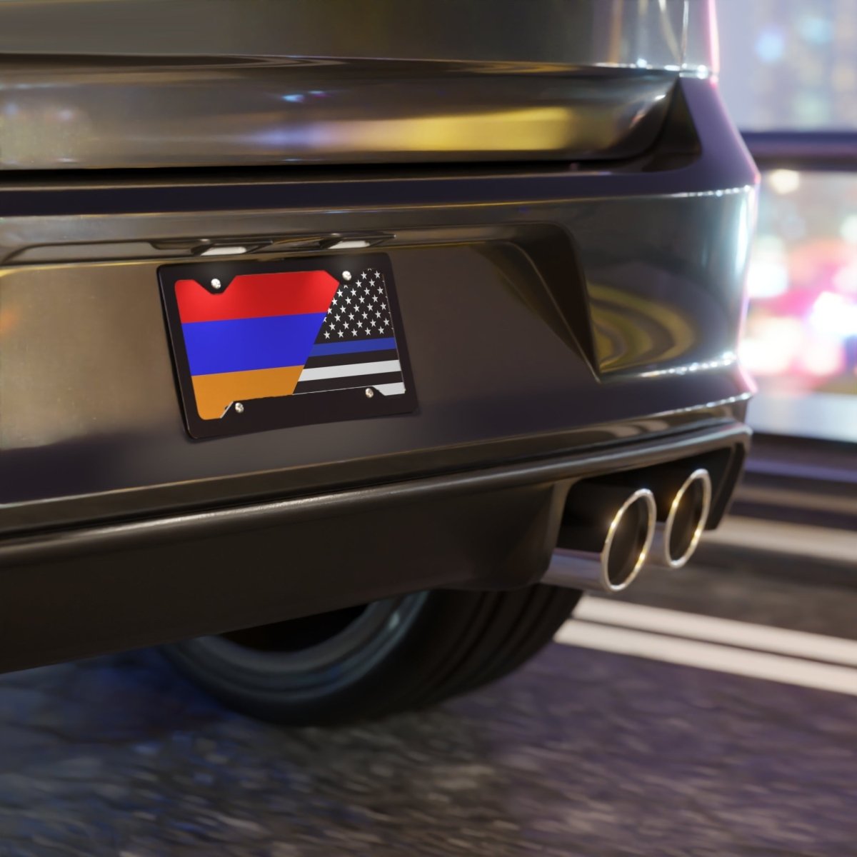 ARM/Law Enforcement Flag Vanity Plate - Cultics