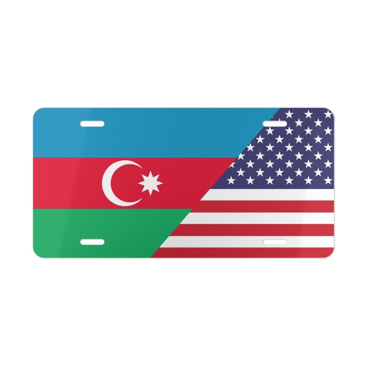 Azeri American Flag Vanity Plate - Cultics