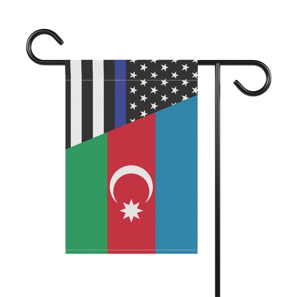 Azeri Support US Police Flag Garden & House Banner - Cultics