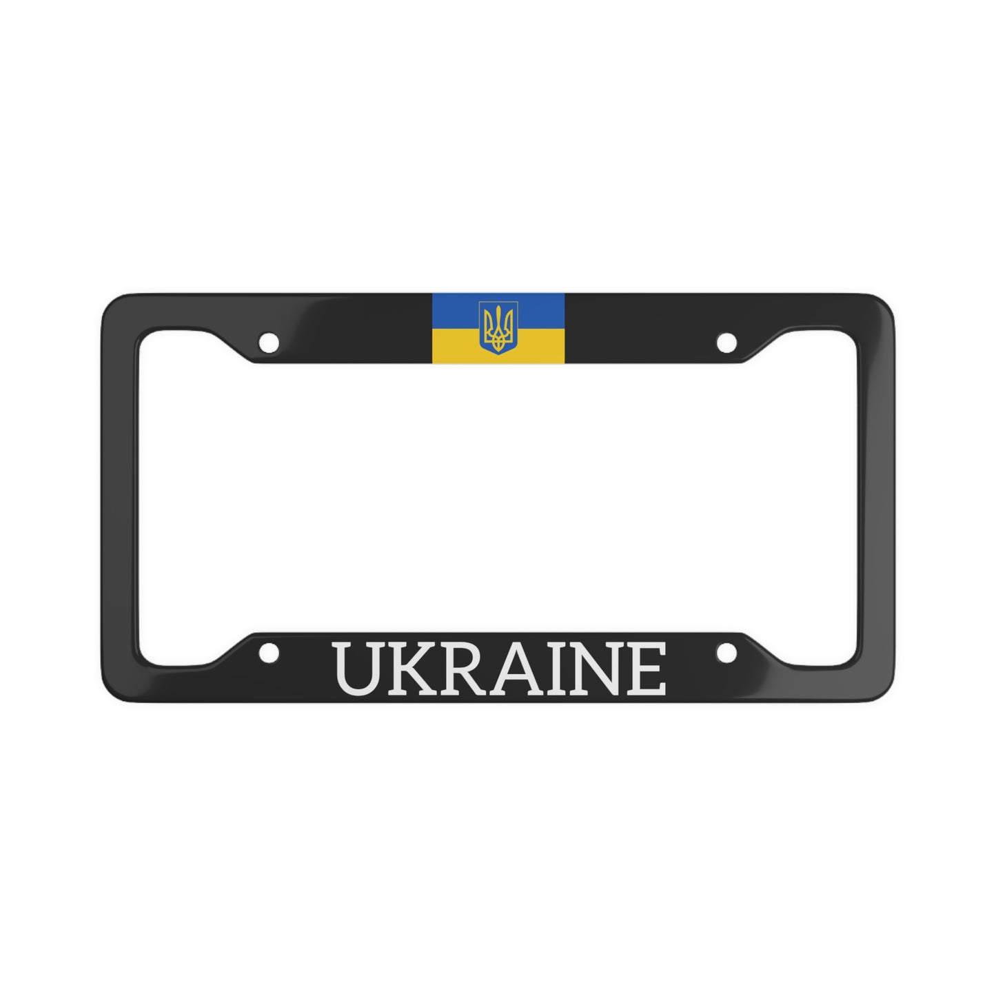 UKRAINE with flag License Plate Frame