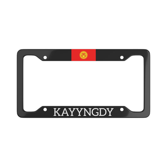 KAYYNGDY with flag License Plate Frame